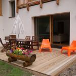terrasse bois, location chalet valmorel appartement ski
