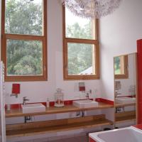 salle de bain chambre 1, location chalet champ benoit valmorel appartement ski
